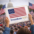 Freedom 250 Rally Signs, White (Box of 200)