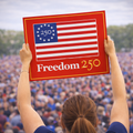 Freedom 250 Rally Signs, Red (Box of 200)