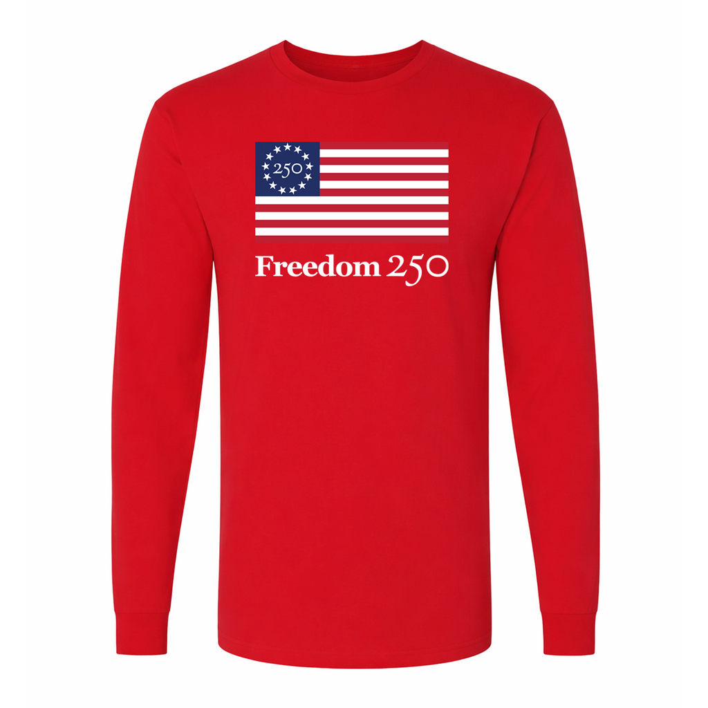 Freedom 250 Unisex Red Long Sleeve Tee
