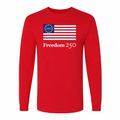 Freedom 250 Unisex Red Long Sleeve Tee