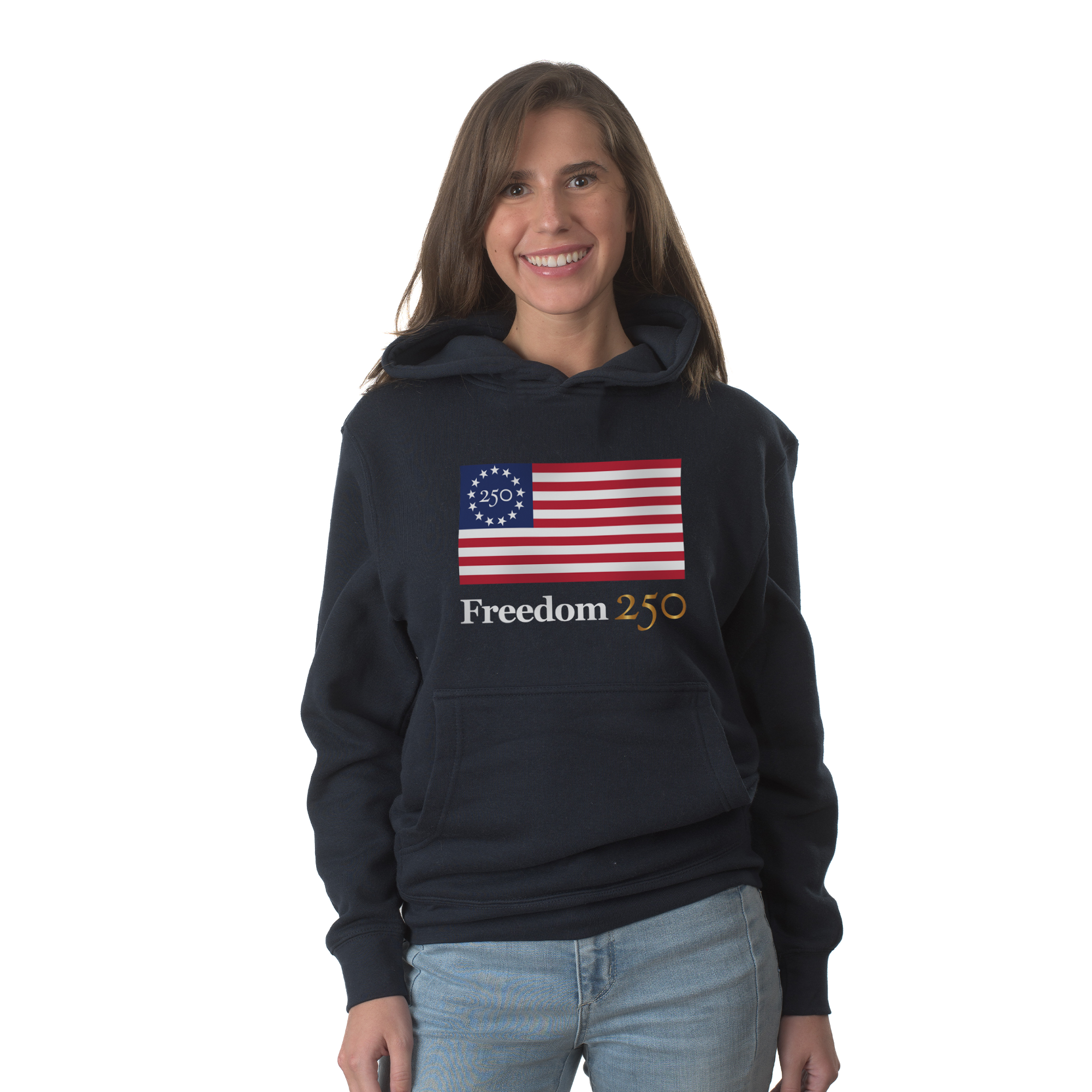 Freedom 250 Unisex Navy Hooded Pullover