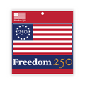 Freedom 250 4"x3" Auto Decal, Navy