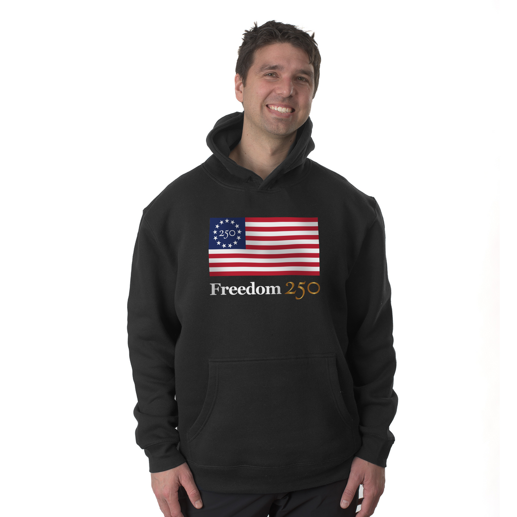 Freedom 250 Unisex Black Hooded Pullover